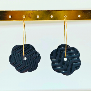 Rose - Boucles d'oreilles artisanales