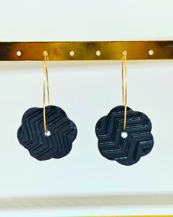 Rose - Boucles d'oreilles artisanales