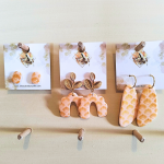 Kamala (abricot) - boucles d'oreilles faites à la main